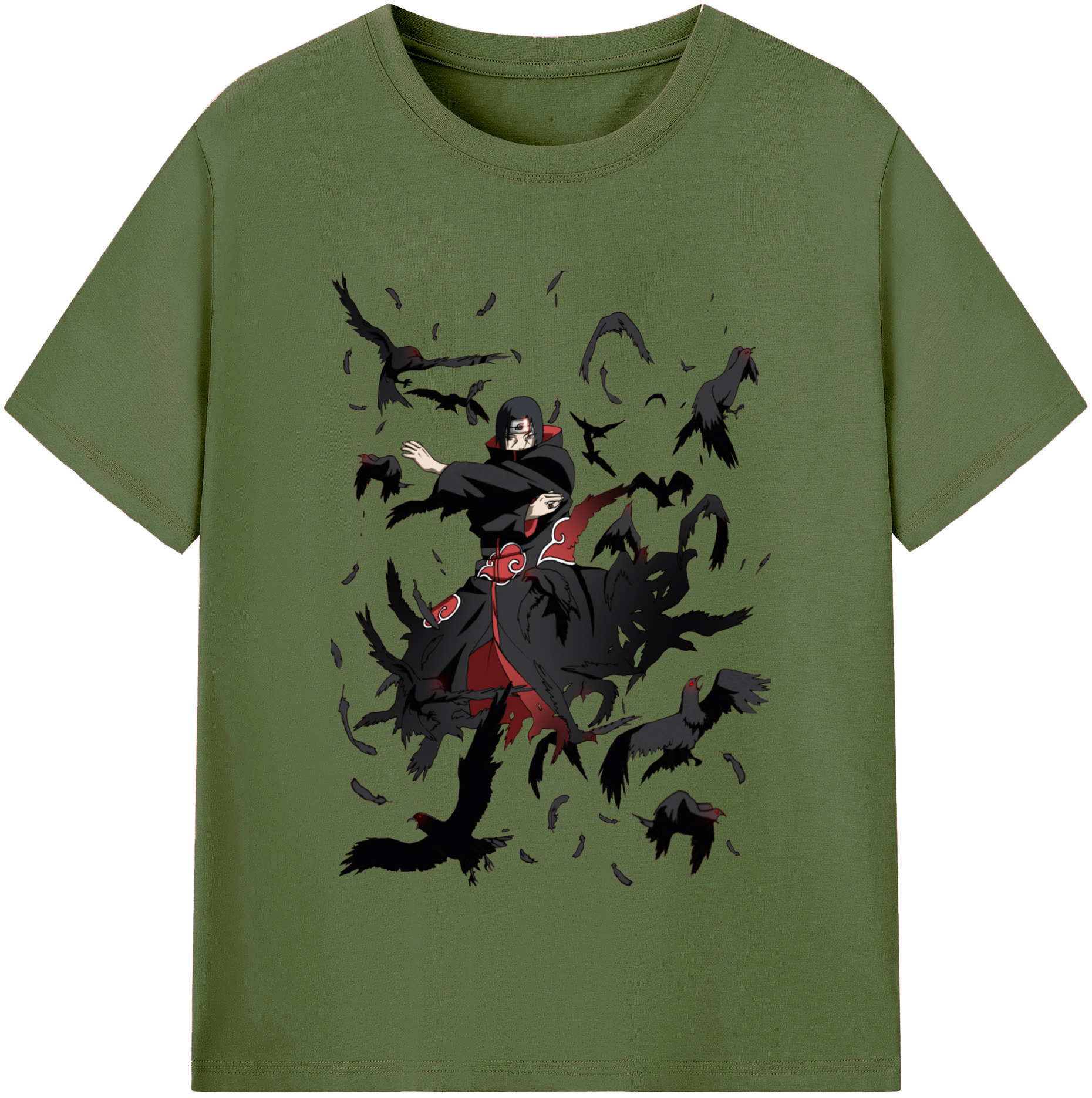 （画像用） NARUTO -ナルト- うちは イタチ Uchiha Itachi 綿100％半袖Tシャツ（フロントプリント）